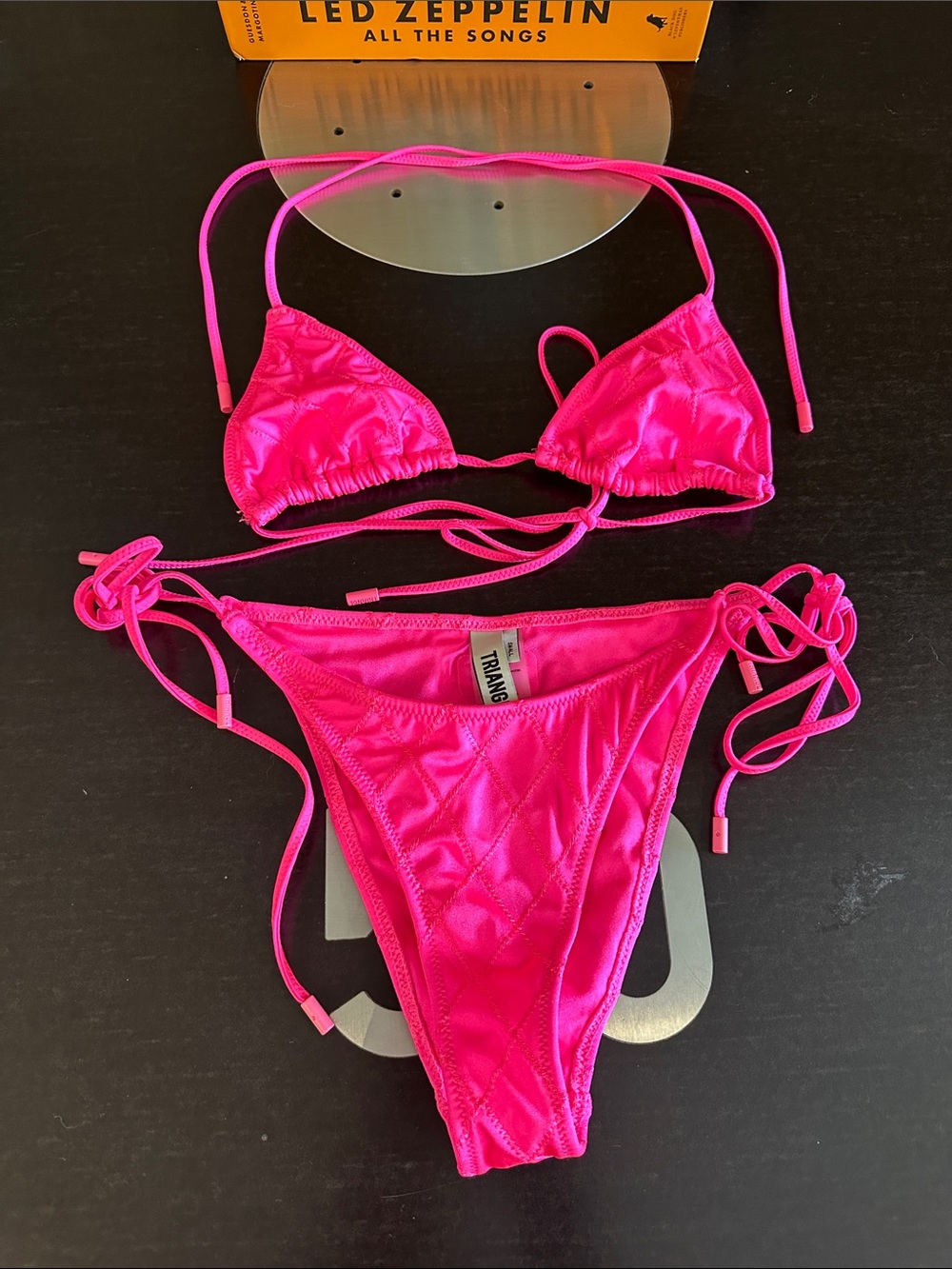 TRIANGL Hot Pink Bikini Set New Size Small